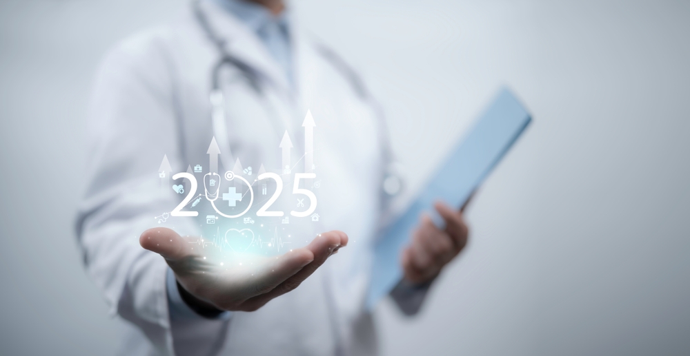 DoctorHoldsGlowing2025NumbersEmphasizingFuturisticHealthcareTrendsAnd | GHL Foundation
